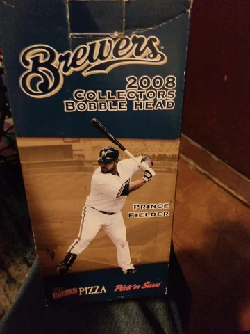 2008 Milwaukee Brewers Prince Fielder Bobblehead In Box Cover