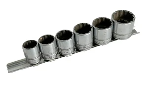 SNAP-ON TOOLS 6-piece 12 Point 3/8" Drive SAE Sockets on Rail 5/8" to 1" Sizes - Picture 1 of 15