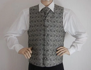 ***Masterhand ** Hochzeit Weste mit Plastron und Einstecktuch - - Bild 1 von 7