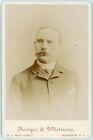 Antique Dapper Man With Walrus Mustache Old Found Photo Snapshot Cabinet Card