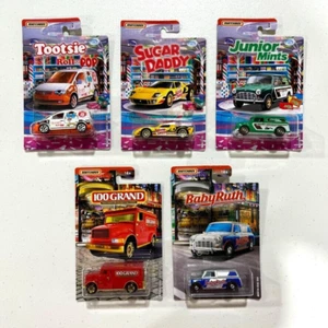 MATCHBOX CANDY CARS LOT - Tootsie Sugar Daddy Junior Mints 100 Grand Baby Ruth - Bild 1 von 22