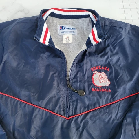 Vintage Gonzaga Bulldogs Jacket Size 2XL XXL USA Blue Baseball Player Issued Cover