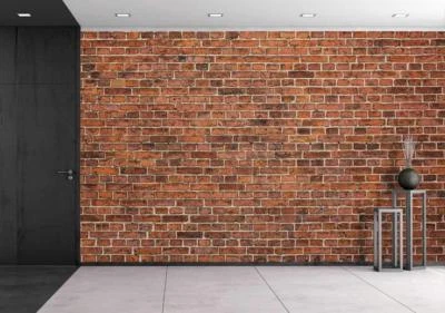 Wall26 - Grunge Red Brick Wall Mural with Copy Space - 100x144 inches - Image 1 of 4