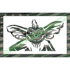 6"x10" Clear Plastic Stencil - Halloween Gremlin (RO647) (.007")***** - Picture 1 of 2