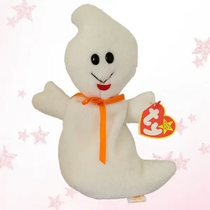 🧡 SPOOKY 🧡 4/3 PVC 1995 HALLOWEEN TY Beanie Babys GHOST 👻 MWMT'S - Bild 1 von 6