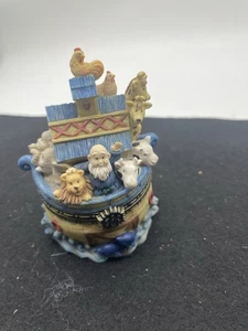 Vintage Avon Sammlerstück Arche Noah dekorative Schmuckschatulle. Neu - Bild 1 von 5