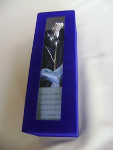 Birthday/Anniversary/Wedding Gift - 6 Inch Full Bloom Real Rose in Pure Silver - Picture 1 of 4