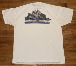Vintage 90's No Fear Size Of The Fight In The Dog White Shirt Size XL Bulldog - Picture 1 of 9
