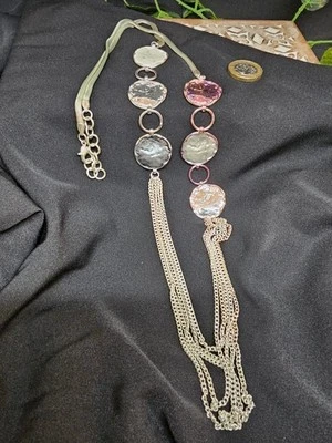 Laura Ashley серебристого тона металлический заявление ожерелье - Изображение 1 из 4