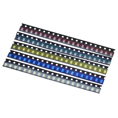Convenient 1206 LED Light Assortment Kit 100pcs Red White Green Blue Yellow - Image 1 of 4