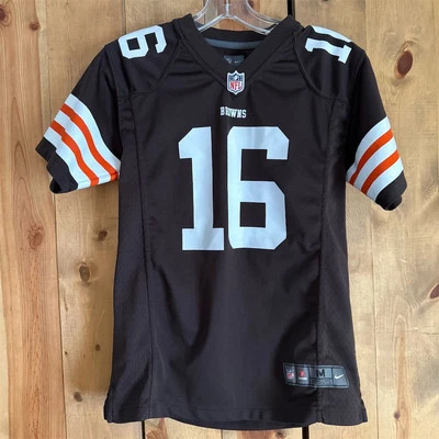 Camiseta Nike NFL Josh Cribbs #16 Cleveland Browns infantil marrom tamanho M - Imagem 1 de 4