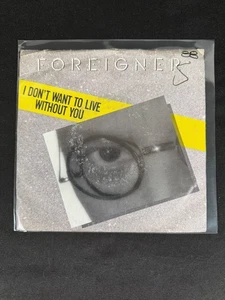 Foreigner ~I don't to Live without You 45 1988 Atlantic w Picture sleeve VG - Picture 1 of 8