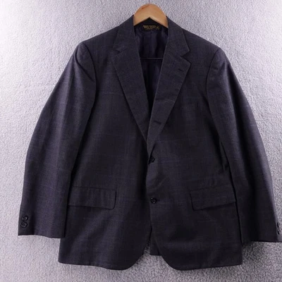 Vintage Brooks Brothers Golden Fleece Men Blazer Charcoal Gray Wool Size 42R USA - Image 1 of 4