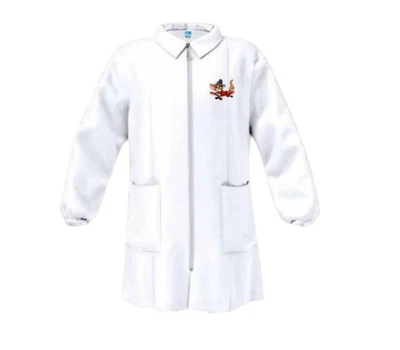 Grembiule asilo con zip da bambino Siggi bianco - Immagine 1 di 4