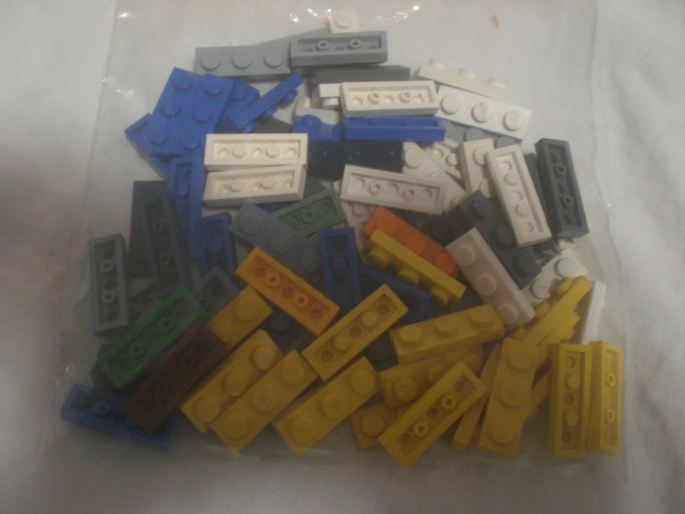 80x LEGO  x Basisplatte Grundplatte gelb blau grau bunt Basic  1x3 3623 wie Bild - Bild 1 von 1