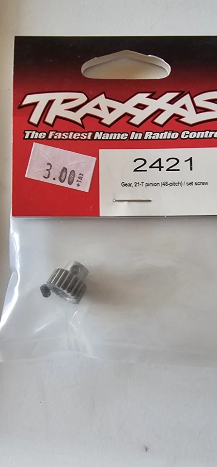 Traxxas 2421 Gear, 21-T pinion 48-pitch / set screw New - Image 1 of 1