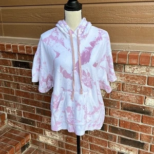 Electric & Rose Terry Tie Dye Short Sleeve Relaxed Oversized Hoodie M - Bild 1 von 7