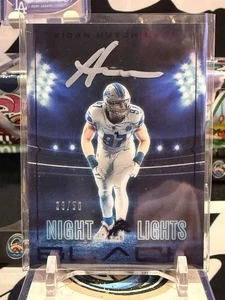 2025 Panini Black Aidan Hutchinson Night Lights Silver Auto /50 Lions TZ 13E - Picture 1 of 2
