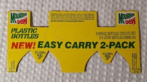 Portabottiglie cartone plastica 2 lettiere giallo rugiada di montagna vintage facile da trasportare - Foto 1 di 6