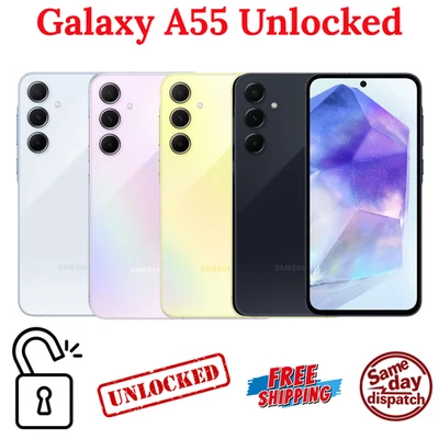 Samsung Galaxy A55 5G 128GB/256GB Navy Violet 8GB RAM Unlocked A556E/DS - Image 1 of 4