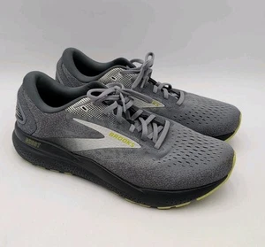 Brooks Ghost 16 Mens 10.5 WIDE 2E Grey Lime Running Shoes EUC Nice Clean! - Picture 1 of 9