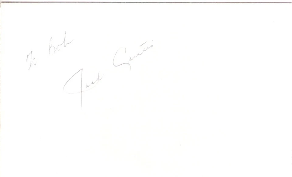 Jack Curtis Chicago Cubs Pitcher Autographed 3x5 Index Card Braves Indians - Image 1 of 1