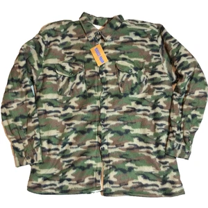 Rugged Point Authentic Sherpa Lined Jacket Men's Sz XL Camo Pockets Buttons NWT - Picture 1 of 10