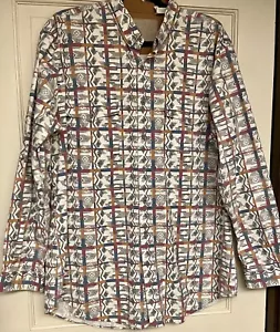 Vintage Wear of the West Herrenhemd L Baumwolle 46"" Brustumfang mit zwei Knöpfen schließende Taschen - Bild 1 von 10