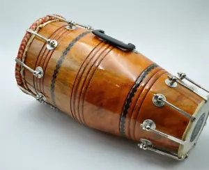 Naal Profesional Dholak con Bolsa de Cubierta - Tambor de Madera de Alta Calidad - Imagen 1 de 3