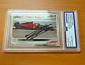 Charles Leclerc Signed Autographed 2022 Topps Chrome Card #117 PSA/DNA Ferrari - Picture 1 of 2