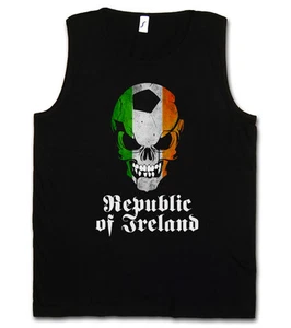 KLASSISCHE REPUBLIK IRLAND IRISCHER FUSSBALL FUSSBALL SCHÄDEL TANK TOP FITNESSWESTE - Fan - Bild 1 von 2