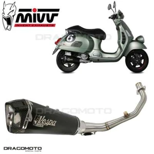 Komplette Aupuff PIAGGIO VESPA GTS 300 2008 2009 MIVV Delta Race Schwarz - Bild 1 von 5
