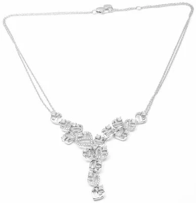 Authentic Damiani 18k White Gold Diamond Drop Necklace - Image 1 of 4