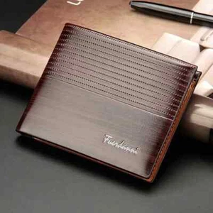 Men's Fashion RFID Bifold PU Leather Wallet Credit Card ID Holder Casual style - Picture 1 of 9
