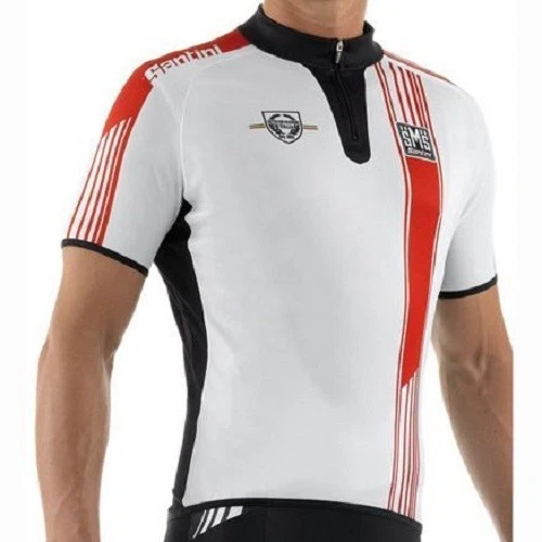 Santini Niji Short Sleeve Cycling Jersey - White & Red - Image 1 of 1