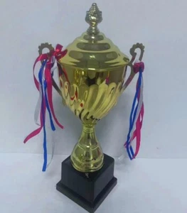 Award Trophy with Base Prize Props with Ribbon Decorations Trophy Cup Metal for - Picture 1 of 2