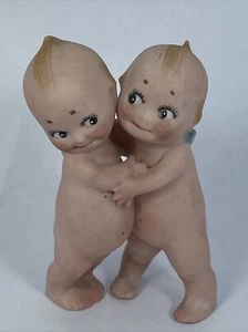Vintage Kewpie Huggers Porcelain Figures 3 1/2” tall Lee Mac Logo Rare - Picture 1 of 6