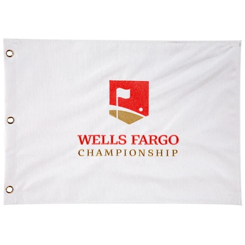 Wells Fargo Championship White Flag Silk Screened - Beautiful Cover