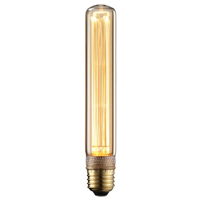 LED T10 Filament Vintage Edison Bulb, E26 Base, Dimmable, Amber Glass - Image 1 of 4