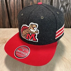Zephyr NCAA Maryland Terrapins Snapback Hat Cap NWT 100% Wool Stripe Turtle Logo - Picture 1 of 11