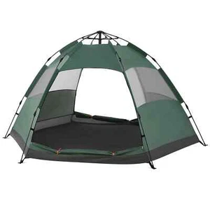 DOUBLE-LAYER INSTANT SET UP 4-PERSON CAMPING TENT with CARRY BAG - SHIPS FREE! - Picture 1 of 10