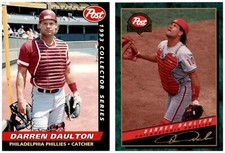 1993 & 1994 Post Cereal Baseball Darren Daulton Phillies Baseball Card Lot