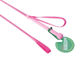 Mactack Junior Kids Kinder Short Reitpeitsche Crop S61 24" Neon Pink - Bild 1 von 2