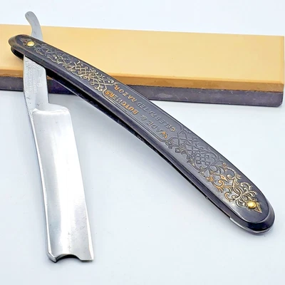 Antigua maquinilla de afeitar recta WADE BUTCHER 11/16+ escalas de lujo RESTAURADA LISTA PARA AFEITARSE Foto 1 de 4