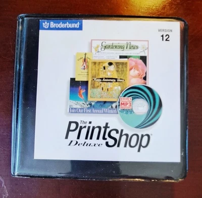 Broderbund The Print Shop Deluxe CD CONJUNTO Windows CD-ROM Big Box Set  Foto 1 de 4