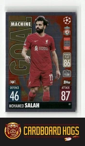 2021-22 Match Attax Champ Europa Lg #60 Mohamed Salah Liverpool Goal Machine - Picture 1 of 2