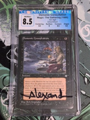 1x Graded Signed Demonic Consultation Magic The Gathering Staple - Image 1 of 4