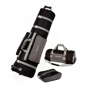 NEW Samsonite Golf 3 pc Set Travel Cover / Shoe Bag / Duffel Retail $170 -Silver - Picture 1 of 1