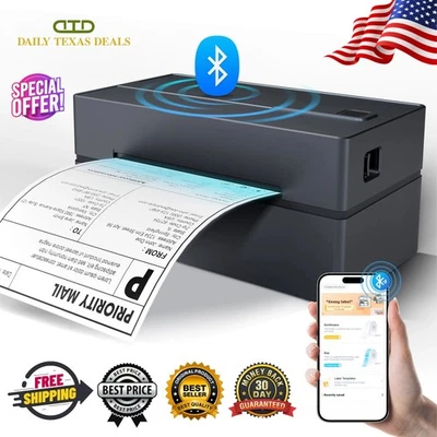 Bluetooth WiFi Thermo Etikettendrucker 4x6 keine Tinte für kleine Unternehmen erforderlich - Bild 1 von 4