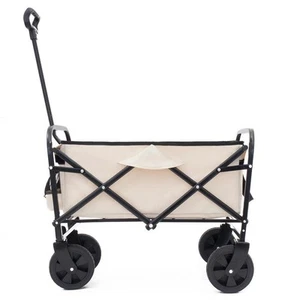 Collapsible Wagon Cart Beach Wagon Heavy Duty Utility Cart Utility Wagon Grocery - Picture 1 of 6